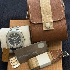 Full set JeanRichard GMT automatic 98% new