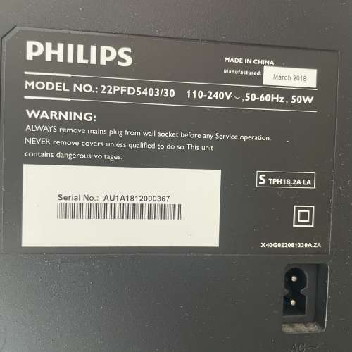 PHILIPS 22PFD5403 全高清超薄 LED 電視