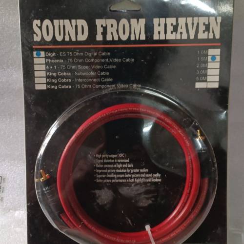 Sound From Heaven 75 Ohm,Made in USA 數碼線，存放已久仍立立令，正廠貨用料靚！d...