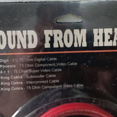 Sound From Heaven 75 Ohm,Made in USA 數碼線，存放已久仍立立令，正廠貨用料靚！d...