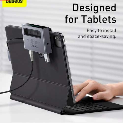 Baseus  6-in-1 USB Type C HUB to 4K @ 60Hz HD TF SD Card Reader Retractable