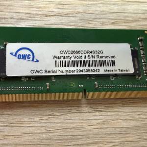OWC 32GB DDR4 2666MHz RAM 記憶體