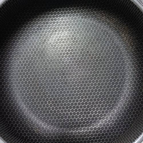 304 Stainless steel 不銹鋼易潔蜂巢鑊 附玻璃蓋 frying pan
