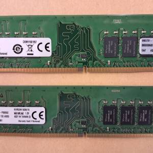 Kingston DDR4 ValueRam 2666MHz 16GB  Desktop computer ram 桌面電腦記憶體 兩條