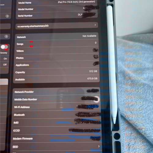 [512GB] Apple iPad Pro 12.9&rdquo; Wi-Fi+Sim Card Cellular (3代) 配 藍芽鍵盤case