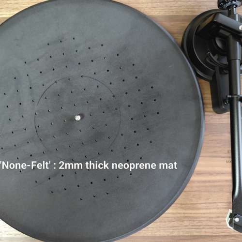 碳纖+Neoprene黑膠唱盤墊，美國製