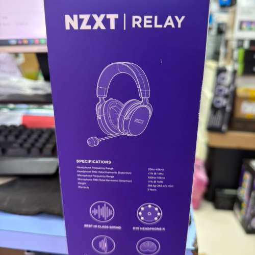 全新NZXT Relay Hi-Res 電競遊戲耳機(白色)