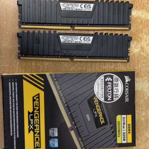 DDR4 3600hz 32Gb正常使用有盒