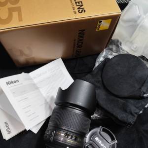 95%New AF-S AFS Nikon NIKKOR 35mm f/1.8G ED 鏡頭