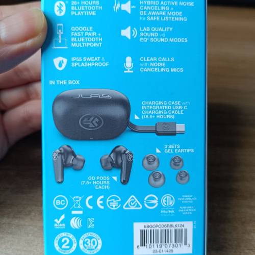 全新 JLab Go Pods ANC 真無線耳機 （ 藍牙耳機 ）