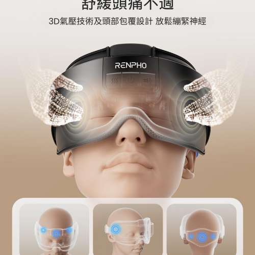 全新 Renpho Eyeris Masc 頂級型號 眼部及頭部按摩器 優勝 OTO / Osim