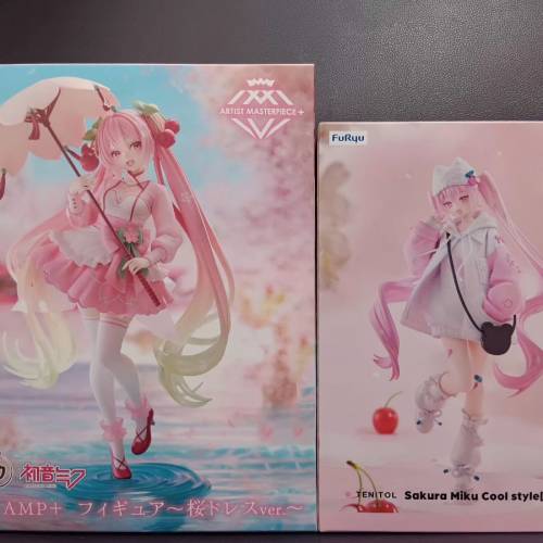 (只限將軍澳地鐵站)全新初音未來櫻花Sakura Miku Figure模型2款