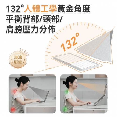 [人體工學🔥] 美國USATISFY|超薄首創4合1多系統連控辦公可分離護頸支架便攜無線觸控...
