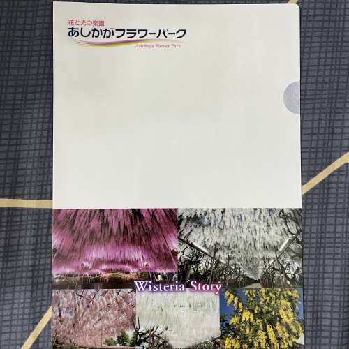 100% 全新日本栃木縣足利花卉公園 Ashikaga Flower Park plastic folder 1 個