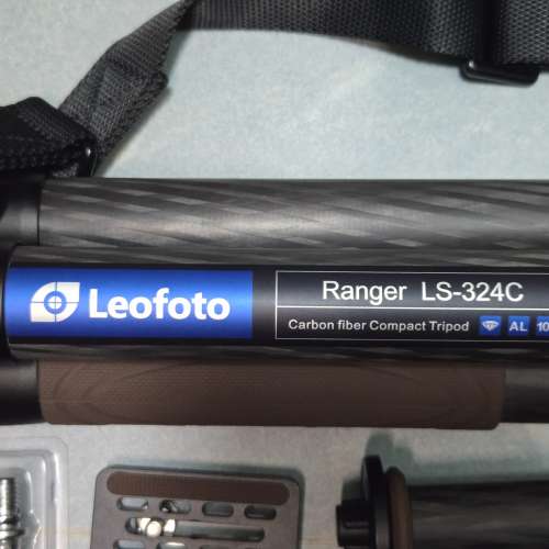 Leofoto LS-324C 碳纖維三腳架 + LH-40 雲台 + Strap-32LS 快拆肩帶全套全新