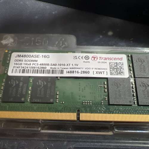 Transcend 16GB DDR5 SODIMM 4800MHz記憶體