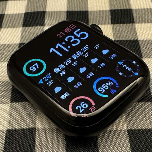 Apple Watch 7 45mm GPS版本 鋼琴黑色 行貨 99%新 非常少用和新淨 錶面沒有花痕 保...