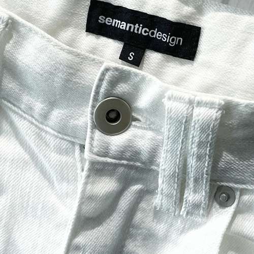 日本潮牌 Semantic Design Distressed Jeans 男裝S碼 修身仿舊牛仔褲 灰白色 Smart...
