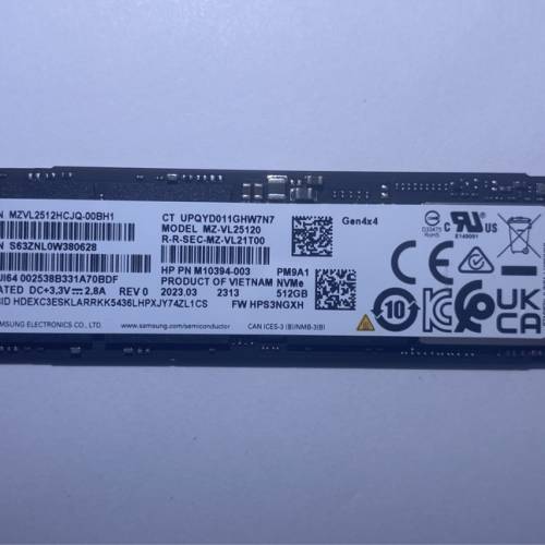 Samsung PM9A1 512GB m.2 nvme PCIE 4.0 SSD