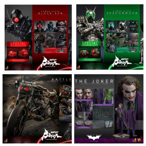 [清位]全新HotToys (黑日,影月,戰蝗號,The Joker 膠髮版)