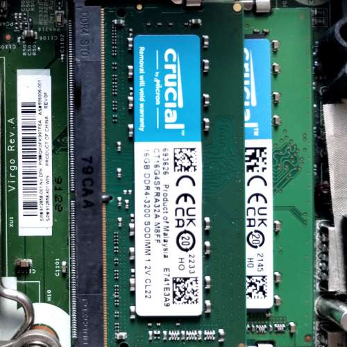 (未售) Crucial 16GB x 2 (Total 32GB) SODIMM DDR4 RAM  (附memTest86測試相片)