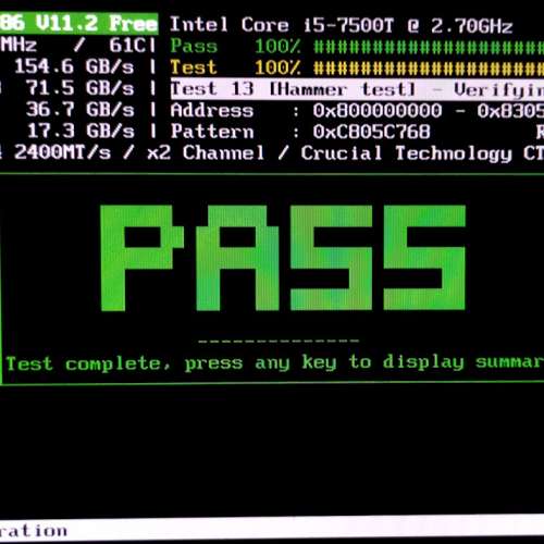 (未售) Crucial 16GB x 2 (Total 32GB) SODIMM DDR4 RAM  (附memTest86測試相片)