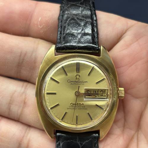 omega constellation 168.0057 18k gold watch