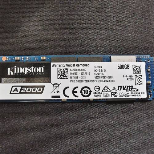 Kingston A2000 M.2 500G SSD