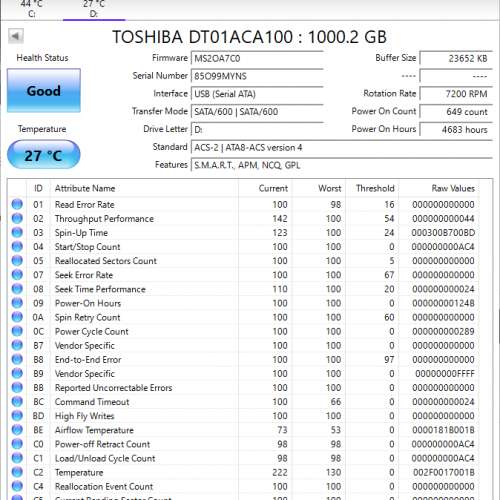 Toshiba 1TB SATA