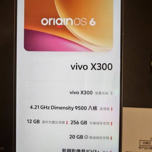9成9新vivo x300 12+256 紫色國行全網通