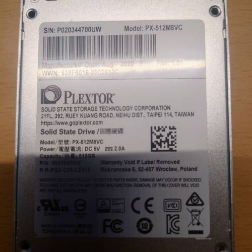Plextor M8V 512GB SSD