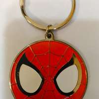 Vintage 2001 THE AMAZING SPIDERMAN Metal Keychain ~RARE~ 蜘蛛俠 匙扣