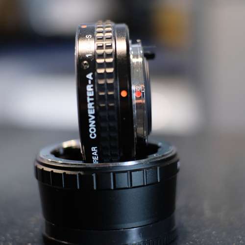 pentax 50mm f/1.4 with rear converter-A 1.4x & PK to Sony E adapter