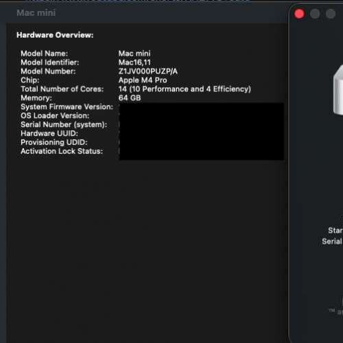 Mac mini M4 Pro 64GB(已停產) RAM 1TB SSD 10gb Ethernet｜適合 AI / LLM / Devel...