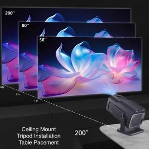MagCubic 4K HY320 Mini Projector (Max. 200 inch) , "Auto Keystone correction"
