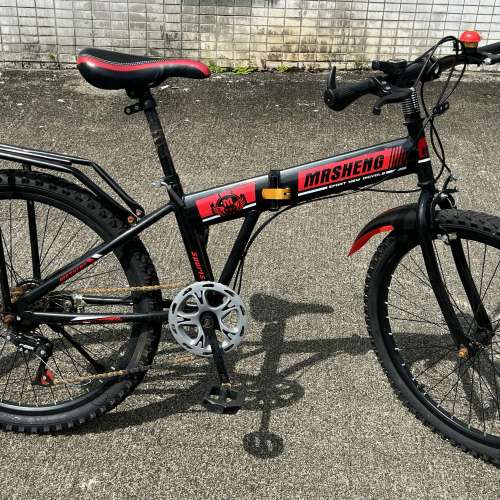 淘宝 MRSHENG 24" 6速 摺合單車 (當零件車出售 ), 賣一對車輪送車架 HK$128.00