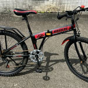 淘宝 MRSHENG 24" 6速 摺合單車 (當零件車出售 ), 賣一對車輪送車架 HK$128.00