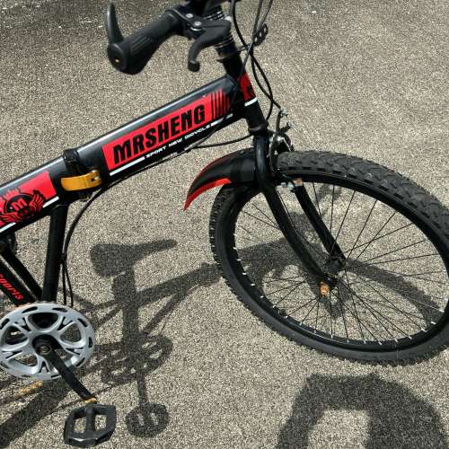 淘宝 MRSHENG 24" 6速 摺合單車 (當零件車出售 ), 賣一對車輪送車架 HK$128.00