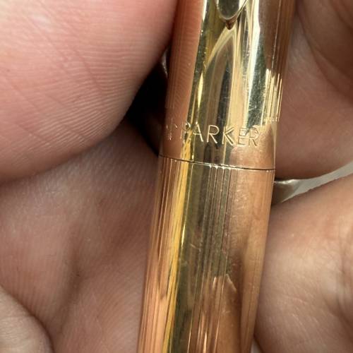 【極罕工廠樣品】古董 1980s 美國製派克 Parker Classic 12K 包金實心模型筆