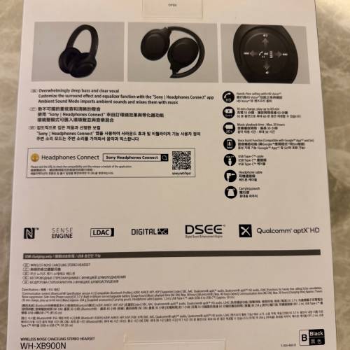 SONY WH-XB900N Noise Canceling無線耳機