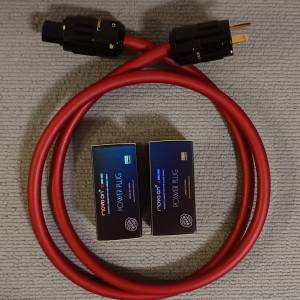 Oyaide Vondita-X 旗艦電源線 1.5M長配上move on镀金美式头尾99%新（有單）$1750