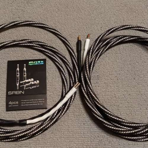 Inakustik LS603 喇叭線$2050，8呎X2, 配Oyaide SRBN 香蕉插購於(原音),$2050