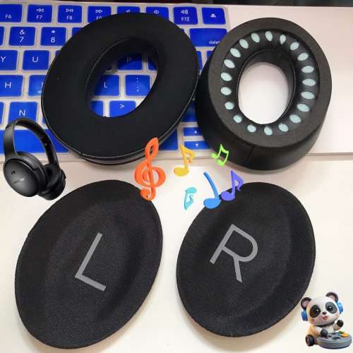 🎧 fits BOSE QC45 Gel Pads 45 Replacement BLACK NEW 全新 代用 凝膠耳罩 耳筒 ...
