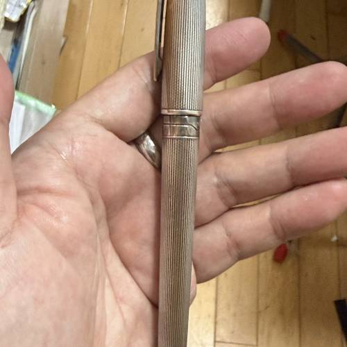正品 S.T. Dupont 都彭 Fidelio 經典銀色直條紋走珠筆 / 寶珠筆 (Rollerball) $1388