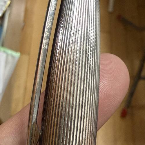 正品 S.T. Dupont 都彭 Fidelio 經典銀色直條紋走珠筆 / 寶珠筆 (Rollerball) $1388