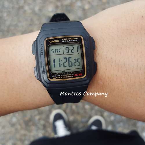 Montres Company 香港註冊公司(33年老店) 卡西歐 CASIO F-201WA-9A 十年電池壽命 復...