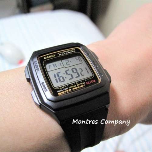 Montres Company 香港註冊公司(33年老店) 卡西歐 CASIO F-201WA-9A 十年電池壽命 復...