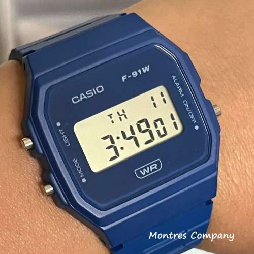 Montres Company 香港註冊公司(33年老店) 卡西歐 CASIO F-91WB F-91WB-2A1 七年電池...