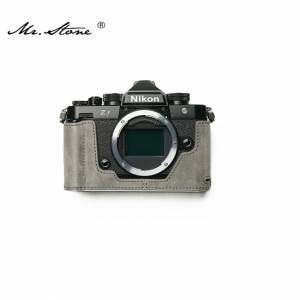 Mr. Stone Genuine Leather Camera Half Case Cover Bag For Nikon Zf - Grey
