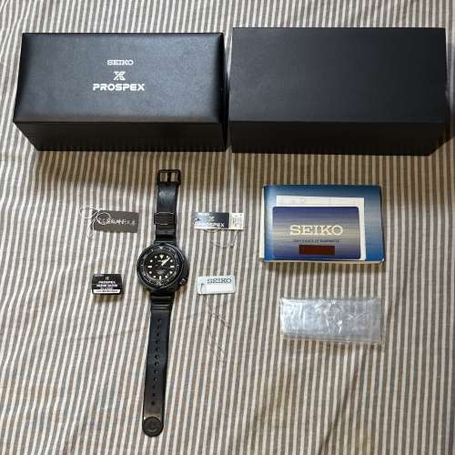 Seiko SBDX011 Emperor Tuna 第一代機械黑吞拿 (8L35機芯) 盒單全齊 Full Set